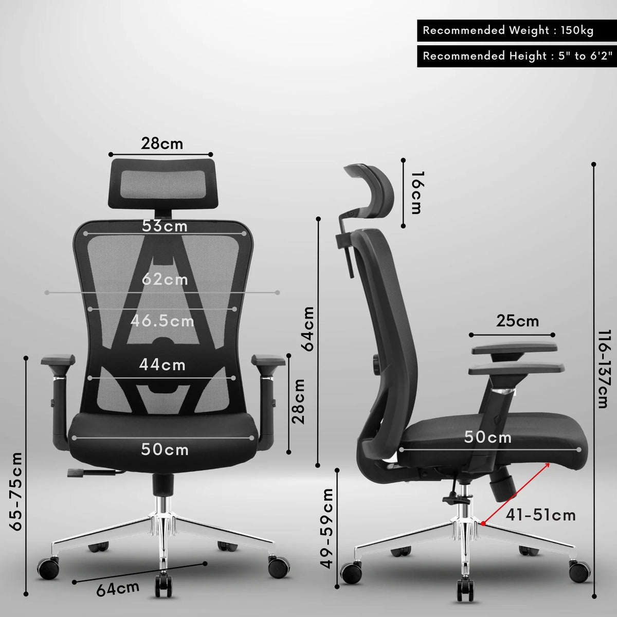 Product dimensions