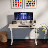 ErgoThrone V One electric standing desk White Oak 120cm home office setup"
