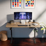 Ergo Throne V One - Electric Standing Desk (Claire Oak), 5-Year Warranty (100–140 cm)