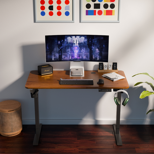 Ergo Throne V One - Electric Standing Desk (Greande Pine), 5-Year Warranty (100–140 cm)
